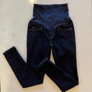 Dark Wash, Soft Wear Full Panel Maternity Jeans, size 25 regular